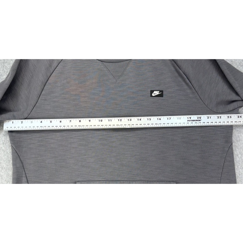 Nike Crewneck Sweatshirt Gray Large 3D Logo Minimal Athleisure Pullover normcore - Picture 8 of 9